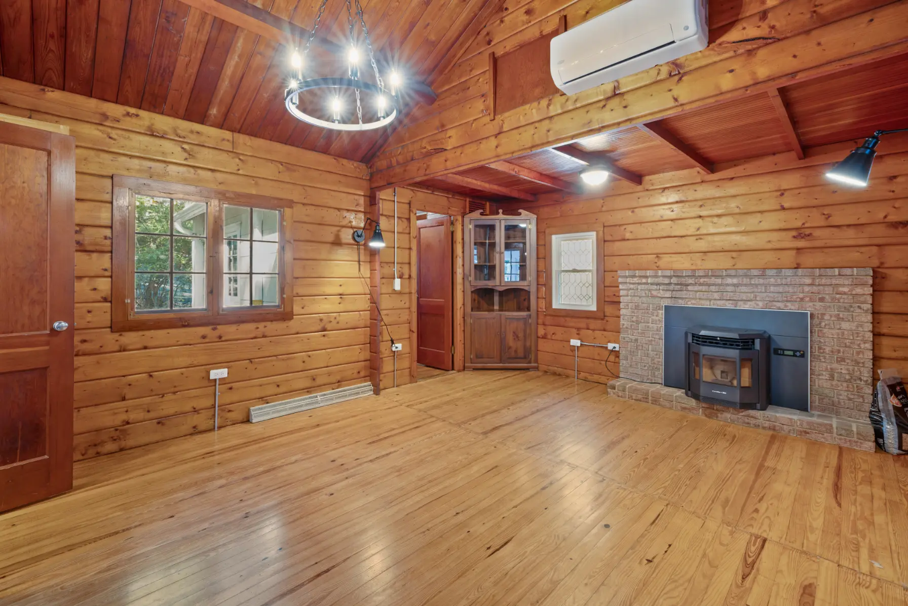 Custom Home Addition Space With A Fireplace