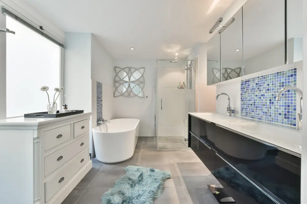Luxury Bathroom Remodel With Double Vanity And Tub