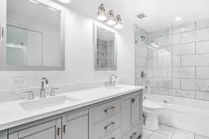 Bathroom remodeling ideas such as his and her vanity and shower