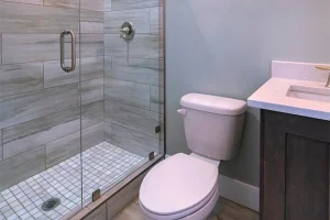 Small bathroom layouts with vanity toilet and shower