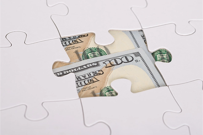 Puzzle hiding money