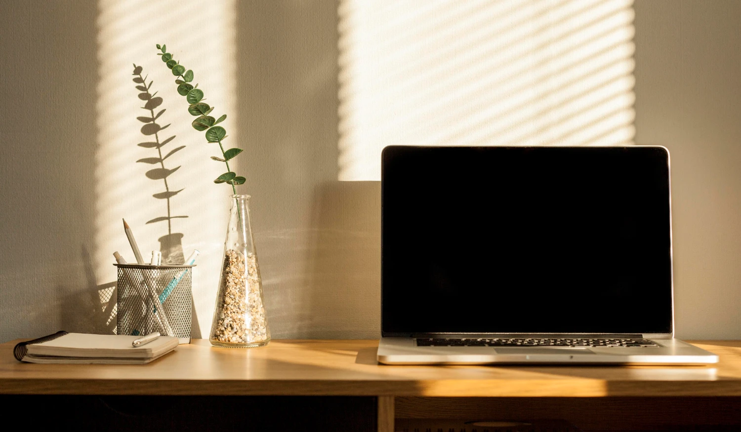 Desk and office area of a carriage home.